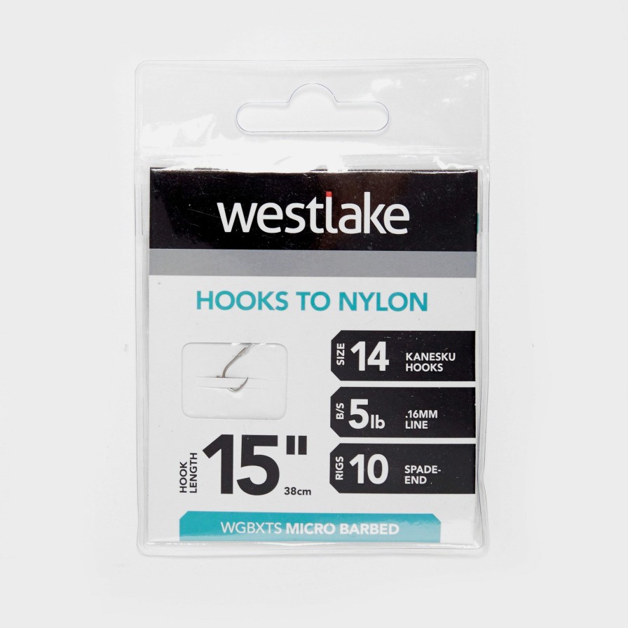 Coarse * | Westlake Best Sale Extra Strong Micro-Barbed Hooks To Nylon (Size 14)